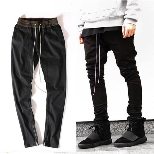 

men's pants gmancl hip hop men ankle zipper classic harajuku drop crotch punk cotton rap mens black joggers1