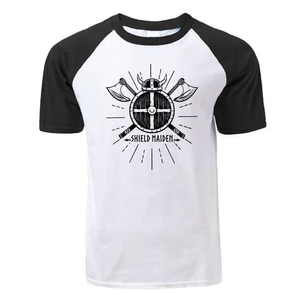 

fashion vikings raglan cool viking shield maiden summer short sleeve thisrts harajuku streetwear hooded sweatshirt hoodie men t shirt
