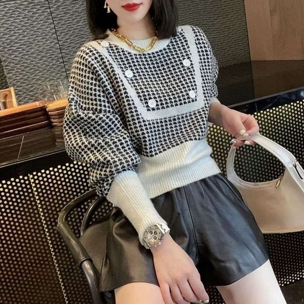

2021 goddess fine clothes foreign female sweater new ufeb, White;black