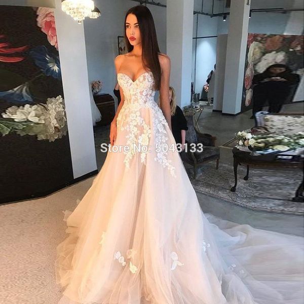 

charming champagne wedding dresses with ivory appliques a line sweetheart off the shoulder lace corset back wedding brides gowns, Blue;red