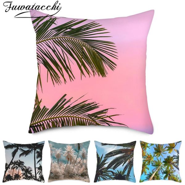 

fuwatacchi plants pattern decorative cushions pillowcase polyester cushion cover throw pillow sofa decoration pillowcover