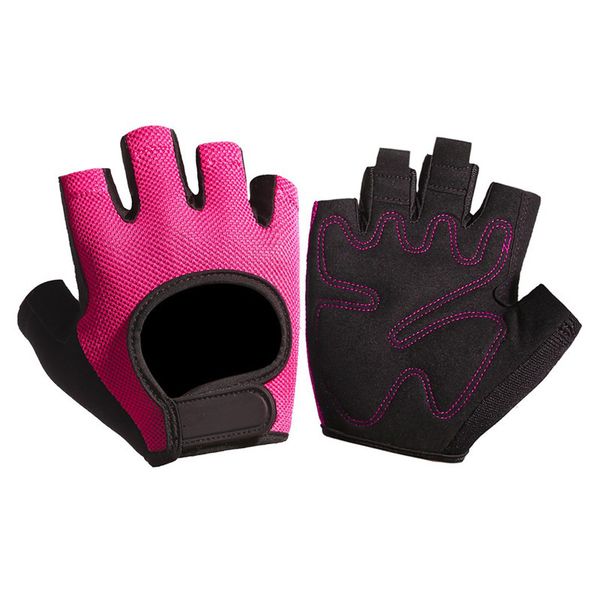 

half finger cycling man women pink mtb bike sport fitness bicycle shockproof body building gloves, Blue;gray