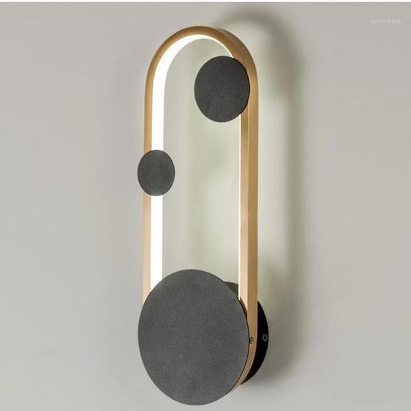 

wall lamp led creative modern living room corridor decorate bed golden white light el rectangle lighting1