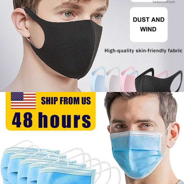 

mouth cotton adjustable mask,black muffle face anti dust mask for cycling camping tra il08