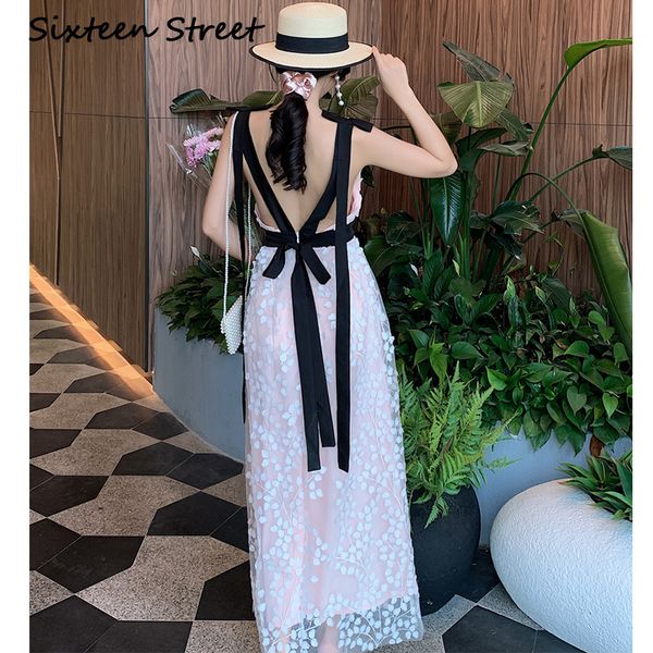 

new v-neck cleavage in white mesh with no back strapped spaghetti summer beach sleeveless party dressed as 5obo, Black;gray