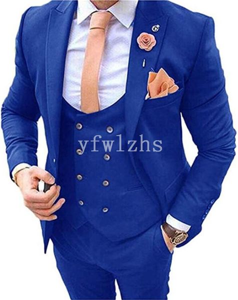 

classic one button handsome groomsmen peak lapel groom tuxedos men suits wedding/prom man blazer ( jacket+pants+vest+tie) w630, Black;gray