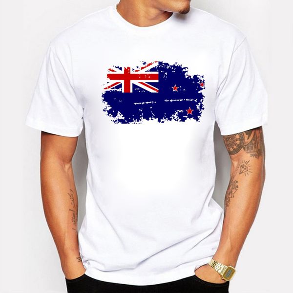 

sport blwhsa fashion but nostalgic style new zealand national flag men's t-shirt pure cotton short sleeve t shirts for men/boy