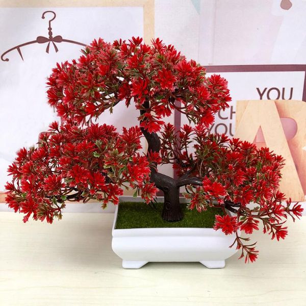 

artificial pine tree plants fake green bonsai plant guest greeting wedding office artificial flower home decor party supplies