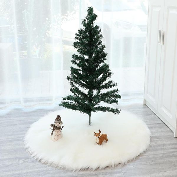 

carpets plush knitted tree skirt carpet solid color christmas decoration
