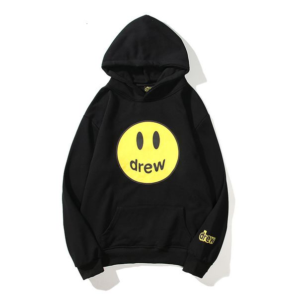 

smiley new 20ss face sweater men's fashionable drew jia siting bieber same style student youth couple wear hoodie, White;black
