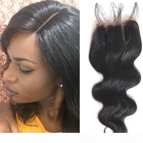 

4*4 lace closure with baby hair malaysian peruvian indian virgin body wave straight hair weaves lace closure brazilian human hair, Black;brown