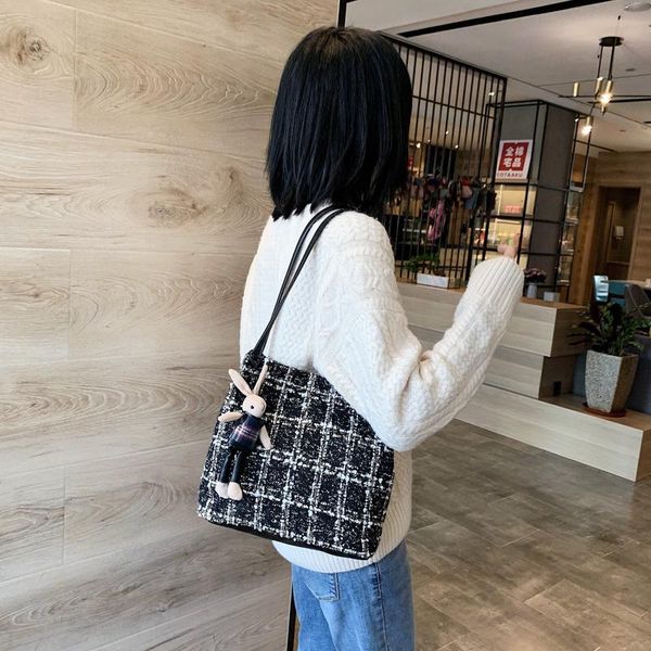 

bucket women's bag 2020 summer woolen shoulder bag casual shoulder tote