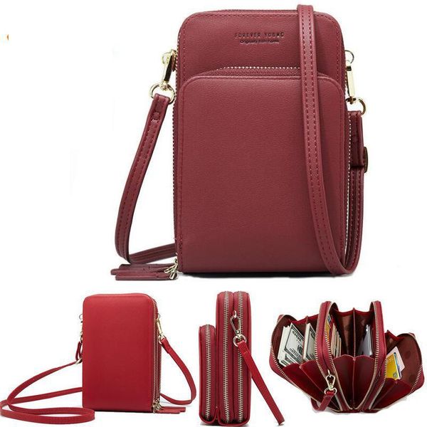 

new women fashion crossbody phone bag small crossbody mini leather cross body cell phone bag