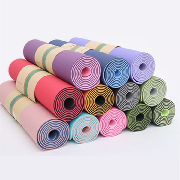 

6mm tpe mat for fitness non slip gym yoga mat exercise pilates mats pads women body workout yoga matt accessories yoga mat thick