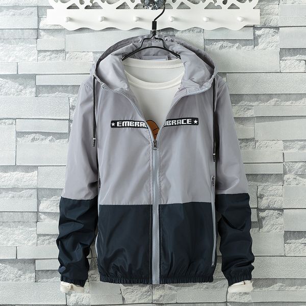 

2021 new men hooded hoodies fine youth adjustment college boys spring fashion casual jacket male streetwear 4-xl zipper wxfm, Black;brown