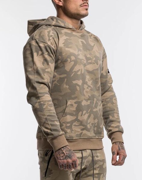 

clothing men's pullovers sweater men tracksuits hoodie two pieces + pants sports shirts camouflage track suit, Gray