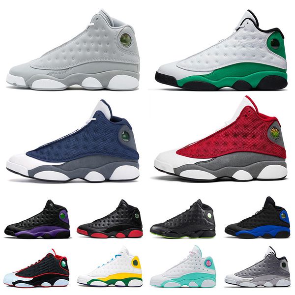 

original jumpman 13 13s mens womens basketball shoes flint 2020 lakers xiii bred pink playground wolf grey trainers sports sneakers size 13