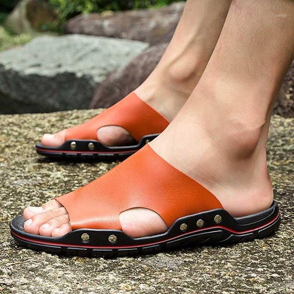 

slippers fashion men vacation casual sandals shoes plus-size flat home bathroom beach flip flops1, Black