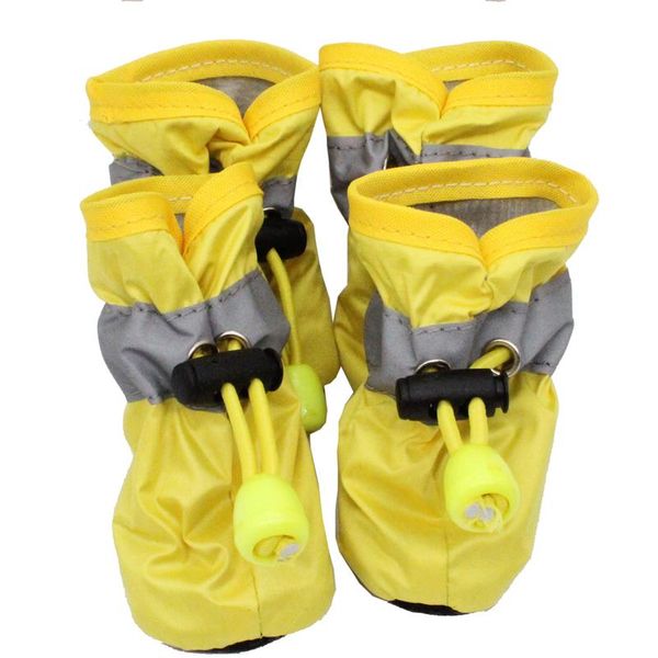 

4pcs/set colorful waterproof anti-slip pet shoes for small dogs cats chihuahua yorkie thick snow dog boots socks jlldgx