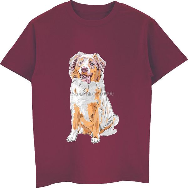 

australian shepherd dog cartoon fashion men's summer short sleeve male shirts cool tees streetwear hooded sweatshirt hoodie men t shirt