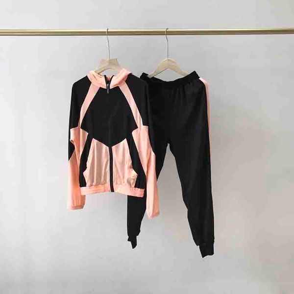 

woman tracksuit fashion new woman yoga set women quick dry hooded suit casual womens designer tracksuits 2 colors size -xl, Gray