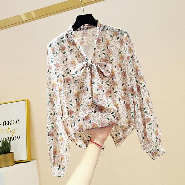 

nancylim women new fashion autumn blouse bow tie collar long sleeve shirts and blouse girls students mujer, White