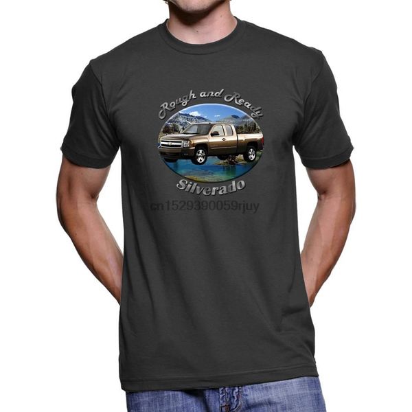 

sport chevy silverado rough and ready men dark t shirt