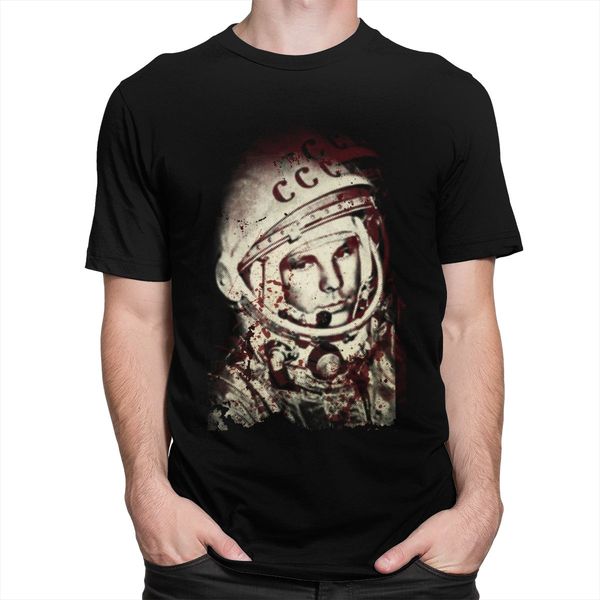 

vintage yuri gagarin for pre shrunk handsome cccp short sleeve ussr soviet union cosmonaut tee hooded sweatshirt hoodie men t shirt