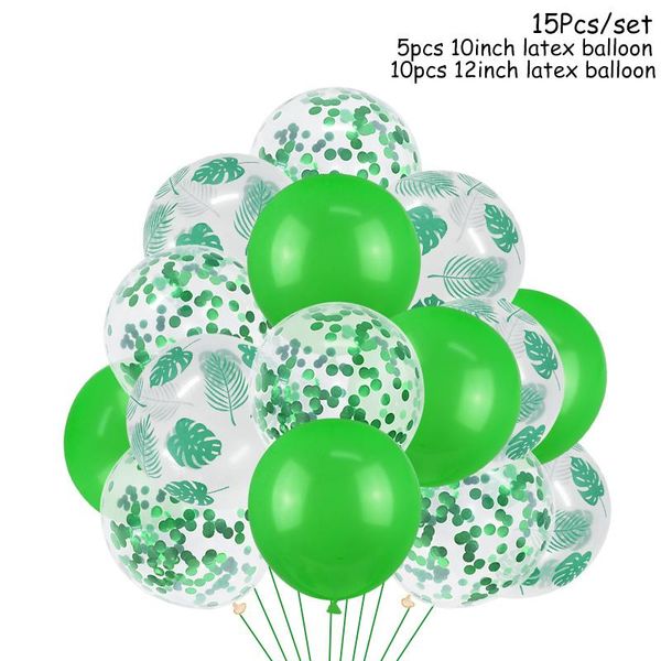 

jungle party green latex balloons woodland animal palm leaf foil balloons safari party balooks декор декор детский душ wmtkwh