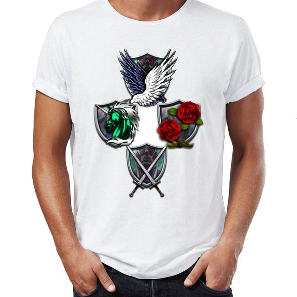 

men's t shirt attack on titans emblems awesome anime artsy tee sport hooded sweatshirt hoodie