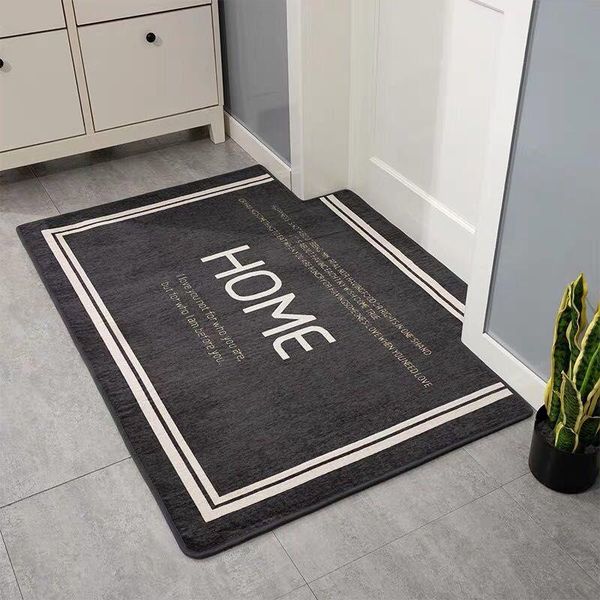 

bedroom door mat jacquard carpet minimalism modern style letter pattern simple home mat anti-slip design 5 colors floor