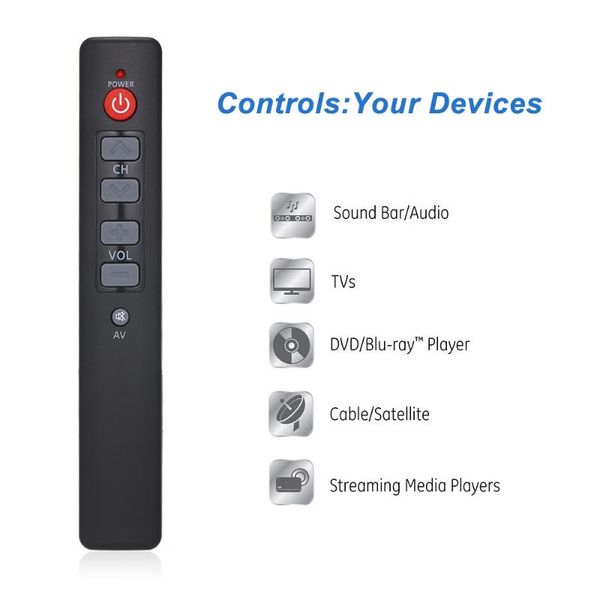 

remote controlers est universal control ir learning rmote controller 6 key tv for tv, dvd, vcr, sat, cbl, vcd