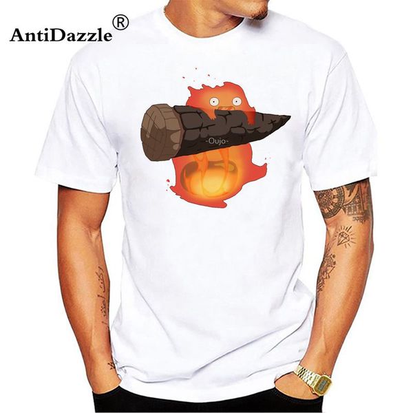 

antidazzle new style custom made men t shirt short sleeve hip hop studio ghibli calcifer men t-shirts sport hooded sweatshirt hoodie