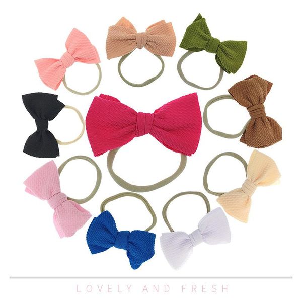 

4pcs lot floral bows baby headband bowknot haarband baby girl headwear cotton kids hair band girls hair accessories qyltup infant2005, Slivery;white