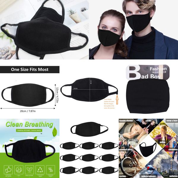 

designer adjustable anti dust black face mask for cycling camping travel,100% cotton washable reusable cloth masksoutlet613u