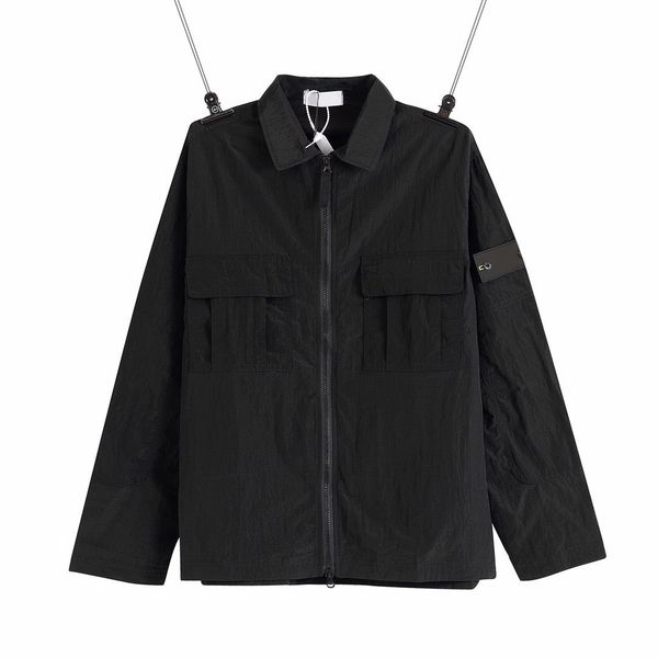 

mens fashion jacket metallic luster 2020 new autumn thin coat active running hiphop streetwear boys casual sportwear wholesale, Black;brown