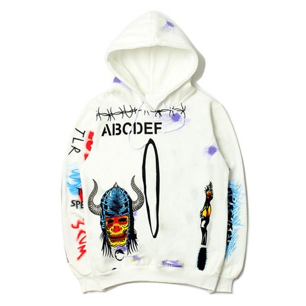 

hoodie graffiti men stylist hoodies 19ss white men women stylist hoodies sweatshirts size m-2xl 2020, Black