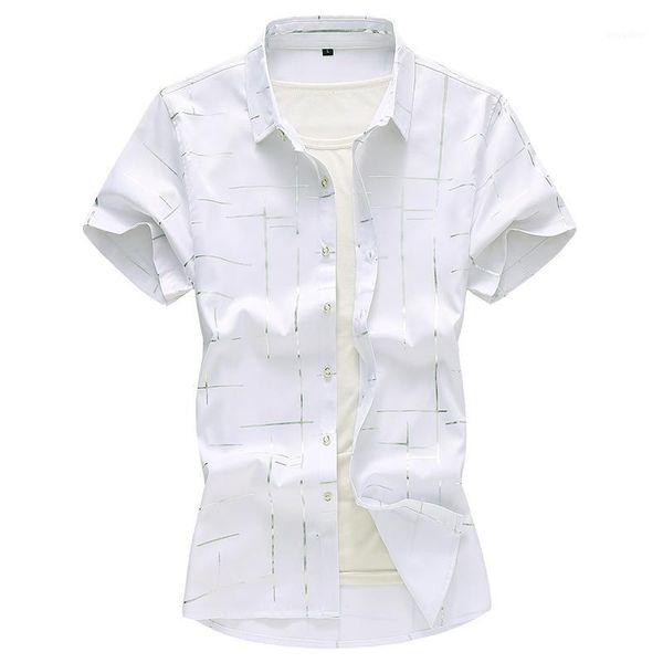 

fashion 9 style design short sleeve casual shirt men's print beach blouse 2020 summer clothing plus asian size -xxxl 4xl 5xl1, White;black