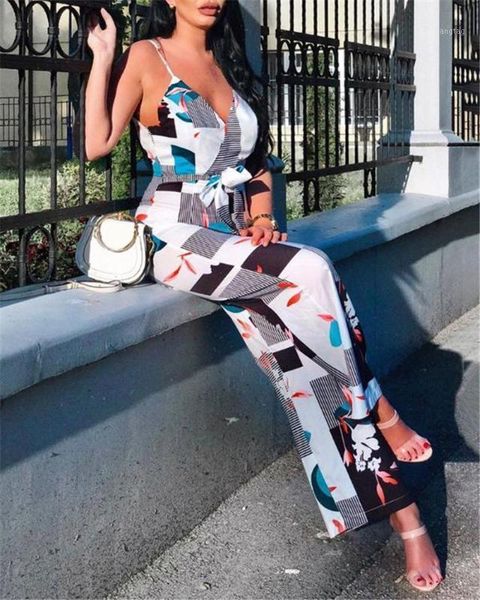 

women floral print playsuit casual party club jumpsuit romper pants1, Black;white