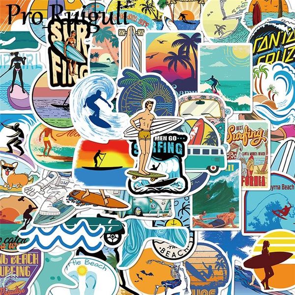 

50pcs beach surfing summer scrapbooking stickers packs waterproof skateboard luggage guitar graffiti kid toy decals pasters gift bbyqla