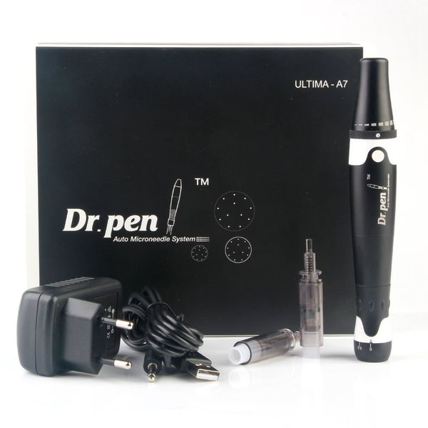 

microneedle derma pen a7 dr. pen new microneedling dermapen home use with 6pcs needle cartridges express shipping