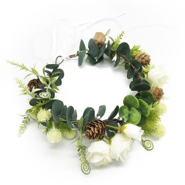 

bride flower wreath crown wedding party hair accessories girl flower wreath headband floral garlands women headdress o qylfze