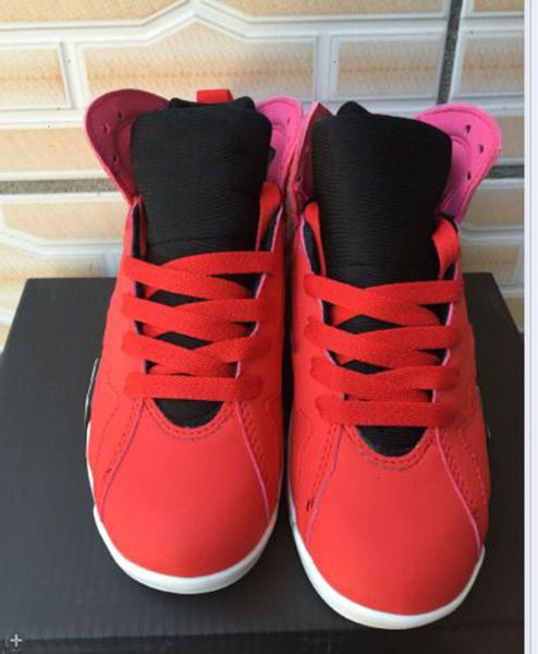 

children new basketball arrival  fadeaway shoes 7s unc pure money university red boys girls sport sneaker ozfi, Black