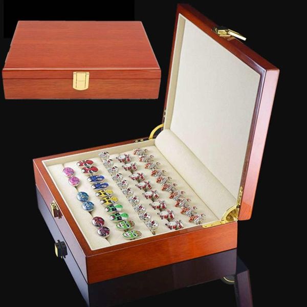 

brown vintage large wooden ring earring jewelry display box case storage home organizer rings gift portable jewelry storage box, Pink;blue