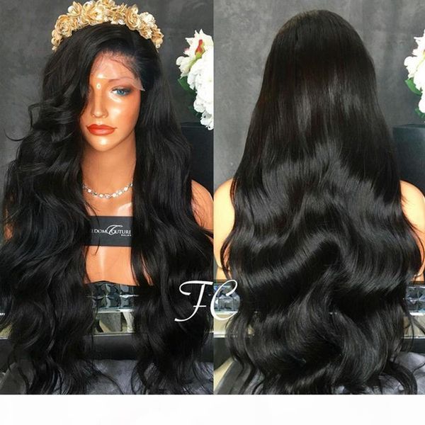

grade 150% density full density virgin malaysian thick human hair wig gluess silk full lace wig human hair lace front wig, Black;brown