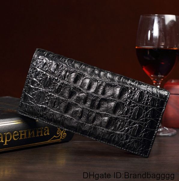 

новый hujingsha мужчины кошелек бизнеса долго крокодил костюм из натуральной кожи мужской кошелек, Red;black