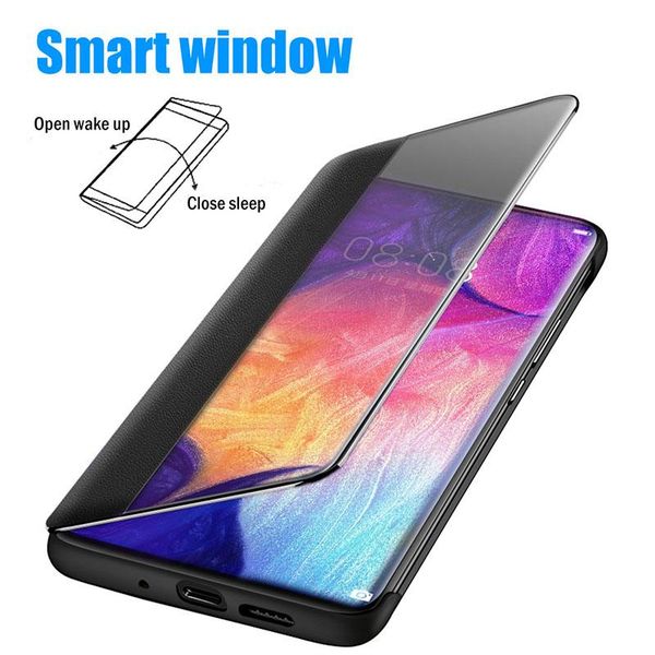 

роскошный оригинал смарт window обложка для samsung galaxy s8 s9 s10 plus s10e примечание 8 9 10 pro a10s a20 a30 sqcuux bdejewelry