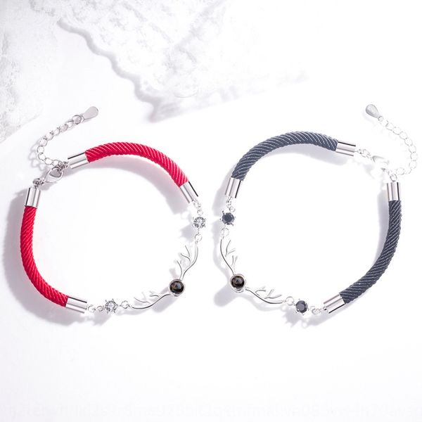 

простое покрыли серебряное ожерелье necklacebracelet серебряного ожерелья оленя имеет свой браслет projectioni любит тебя 100 языков подарок, Golden;silver