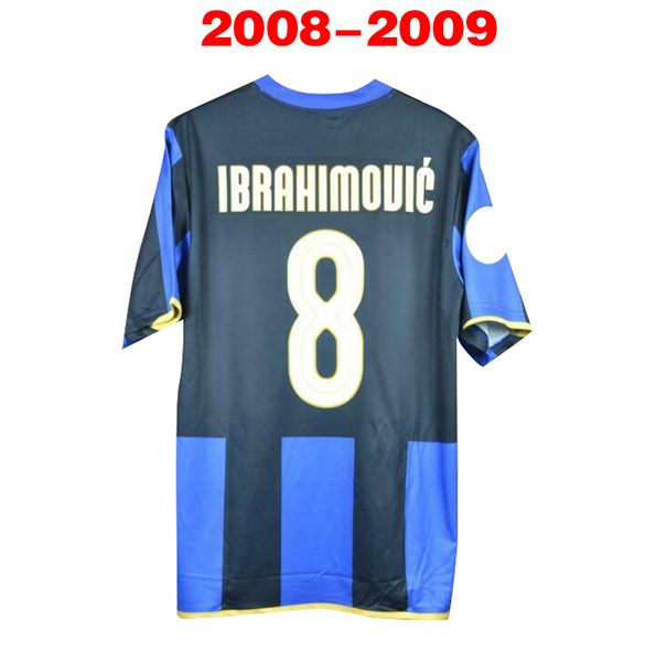 

2008-2009 home retro shirt, ibrahimovic, zanetti, balotelli, s m  xl xxl, Black;yellow