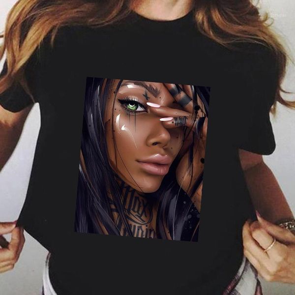 

2020 black girl short sleeve harajuku tshirt women's t-shirts black girl magic gothic steetwear,drop ship1, White